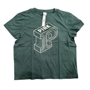 PINK Victoria's Secret Graphic T-Shirt in Green, Size M​​​